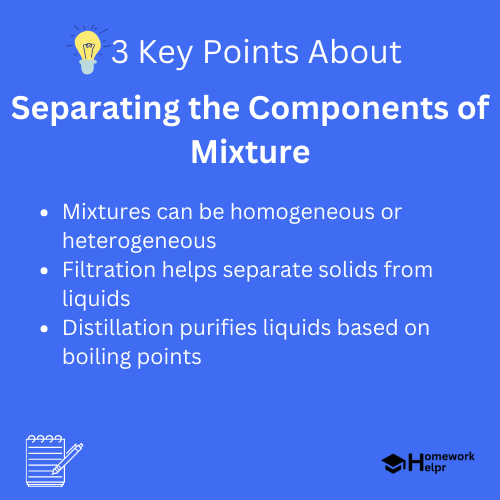 Separating the Components of Mixture