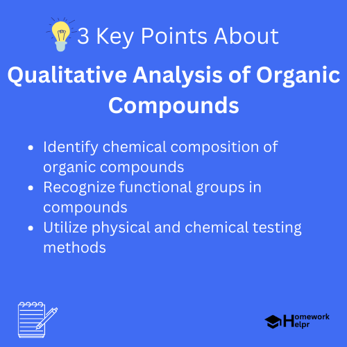 Qualitative Analysis of Organic Compounds