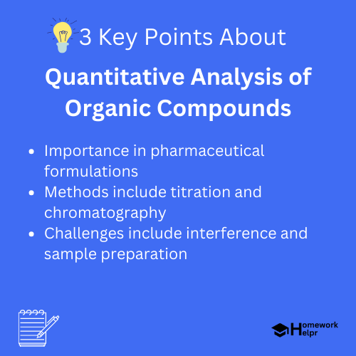 Quantitative Analysis of Organic Compounds