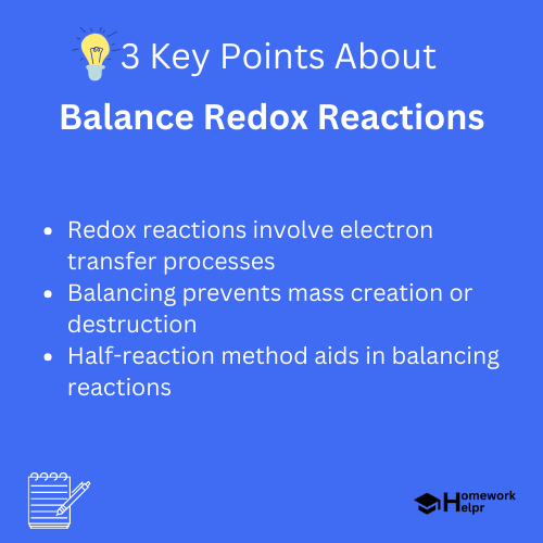 Balance Redox Reactions