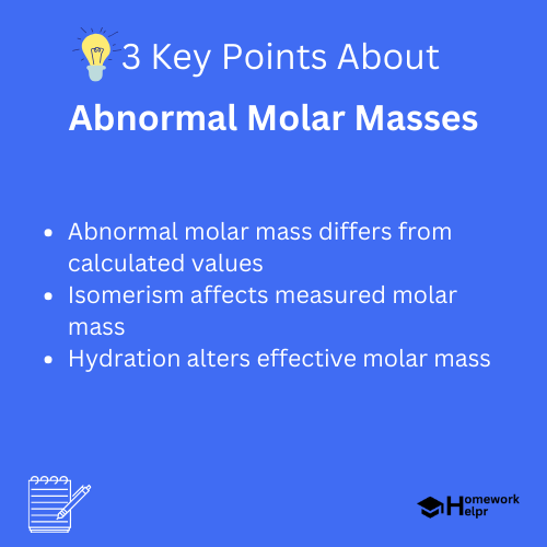 Abnormal Molar Masses