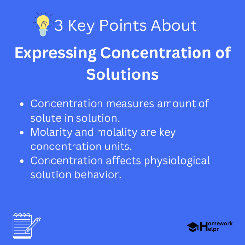 Expressing Concentration of Solutions