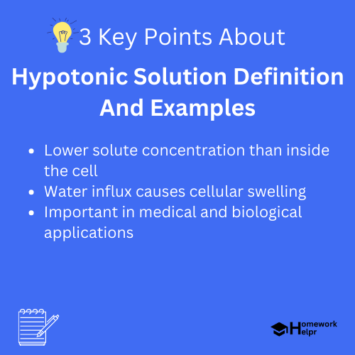 Hypotonic Solution Definition And Examples