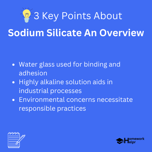 Sodium Silicate An Overview