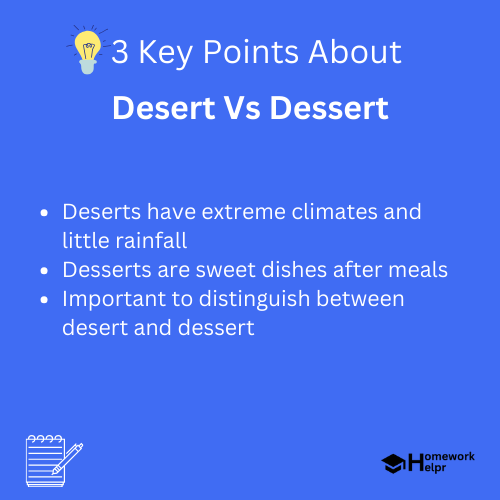 Desert Vs Dessert