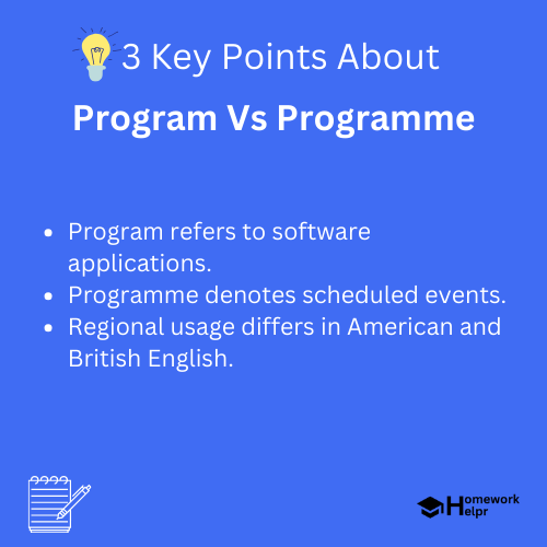 Program Vs Programme