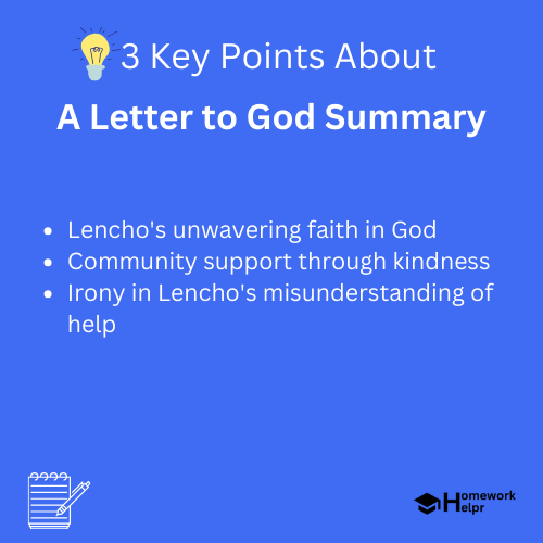 A Letter to God Summary