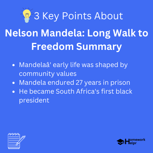 Nelson Mandela: Long Walk to Freedom Summary