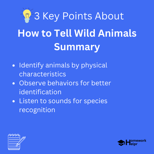 How to Tell Wild Animals Summary