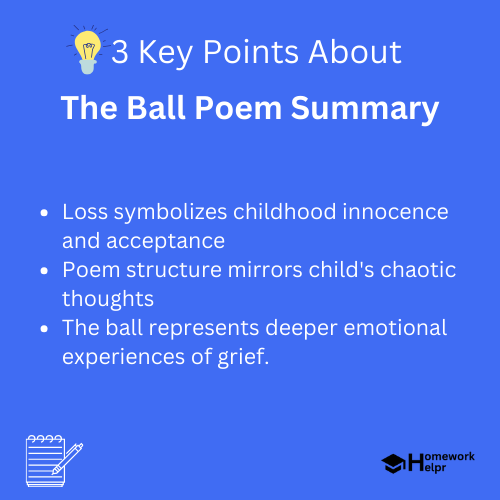 The Ball Poem Summary