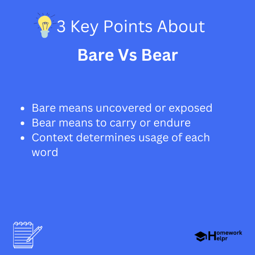 Bare Vs Bear