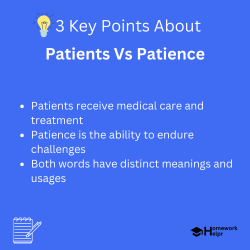 Patients Vs Patience