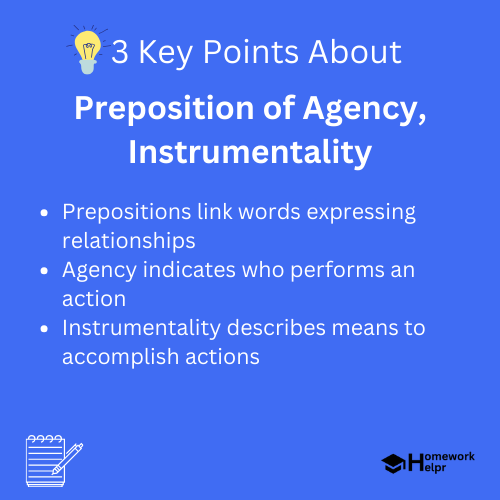 Preposition of Agency, Instrumentality