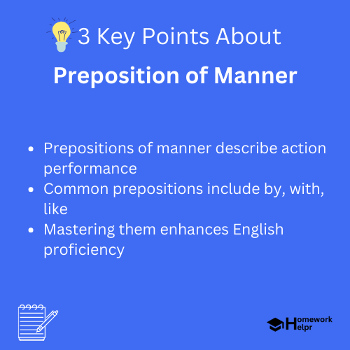 Preposition of Manner