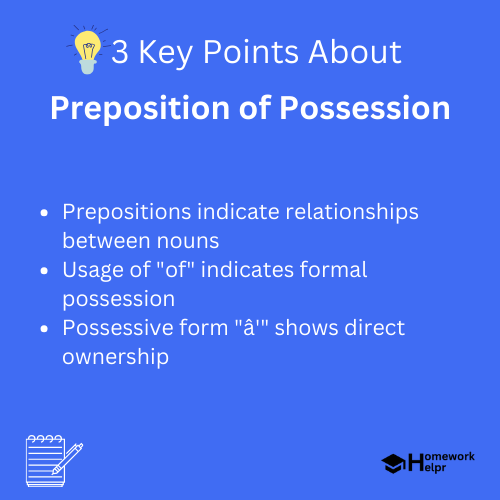 Preposition of Possession