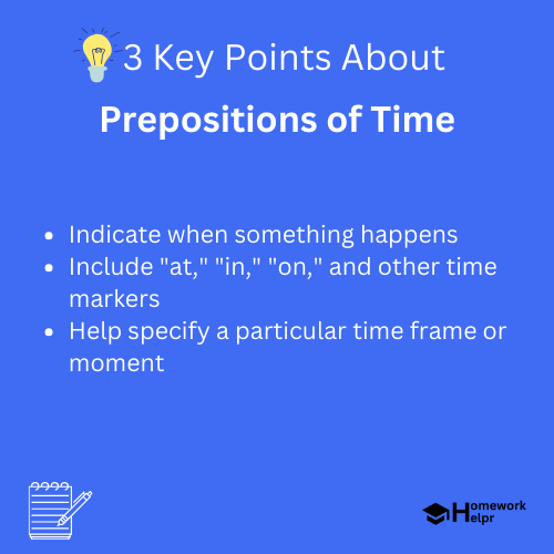 Prepositions of Time