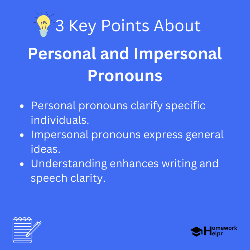 Personal and Impersonal Pronouns