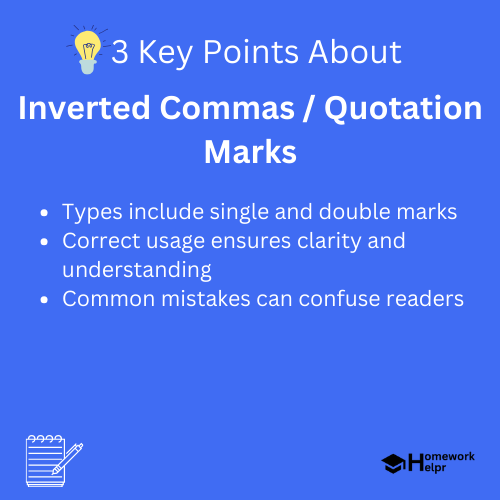 Inverted Commas / Quotation Marks