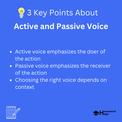 Active and Passive Voice