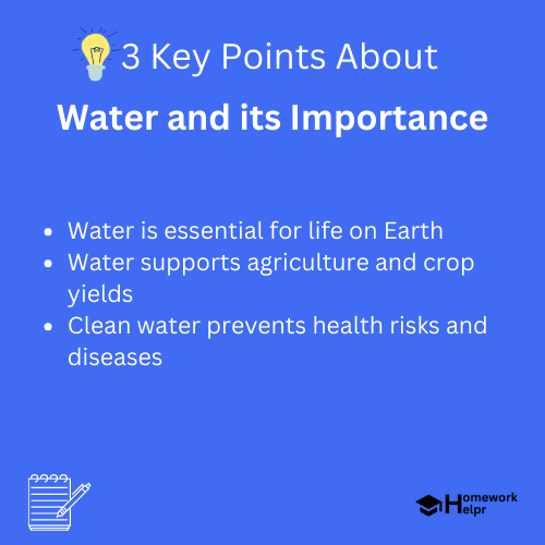 Water and its Importance