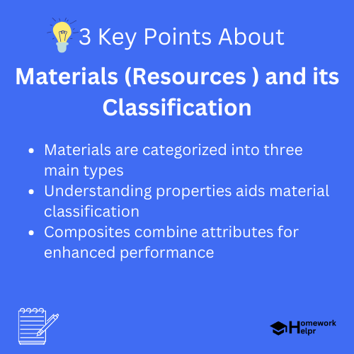 Materials (Resources ) and its Classification