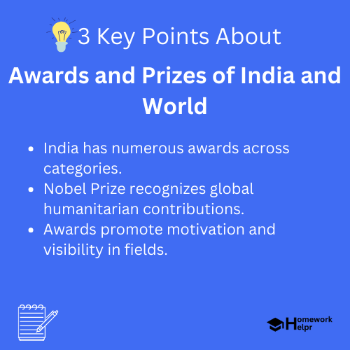 Awards and Prizes of India and World