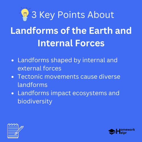 Landforms of the Earth and Internal Forces