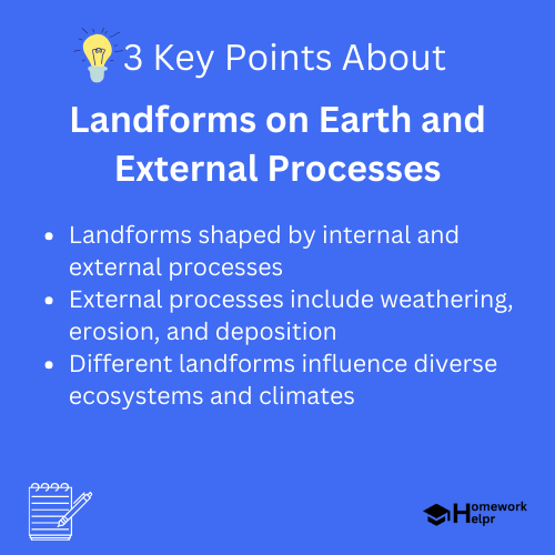 Landforms on Earth and External Processes