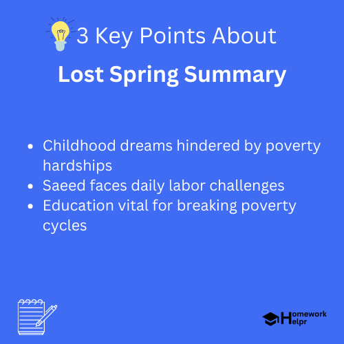 Lost Spring Summary