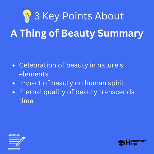 A Thing of Beauty Summary