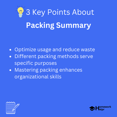 Packing Summary