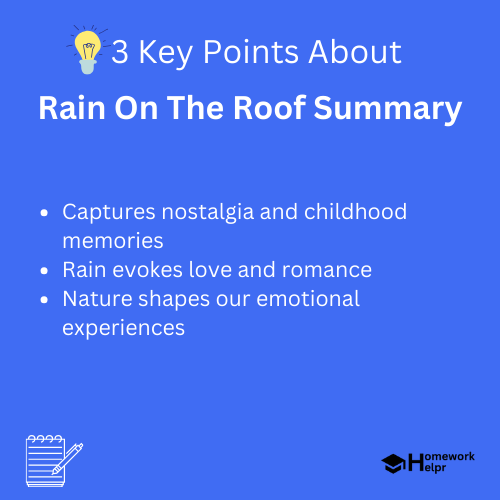 Rain On The Roof Summary