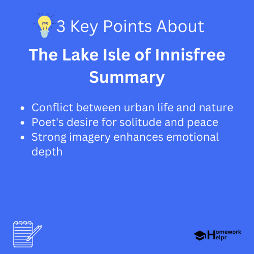 The Lake Isle of Innisfree Summary