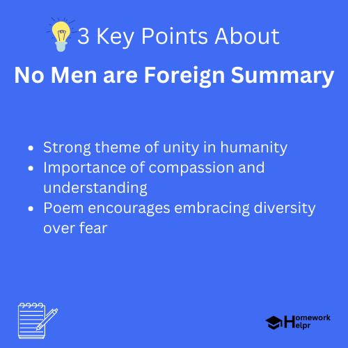 No Men are Foreign Summary