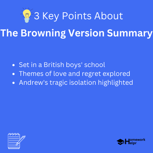 The Browning Version Summary