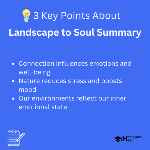 Landscape to Soul Summary