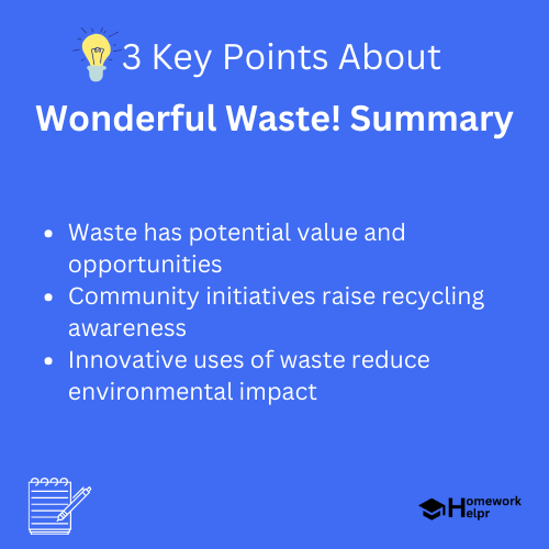 Wonderful Waste! Summary