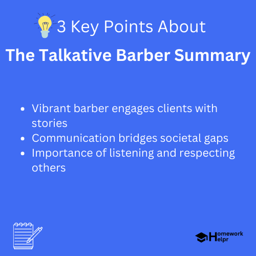 The Talkative Barber Summary