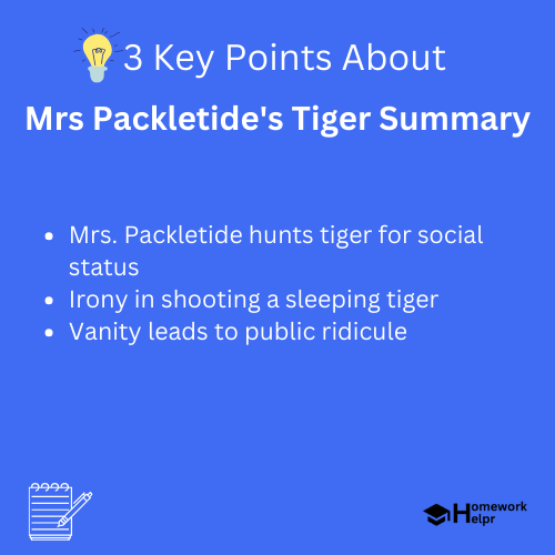 Mrs Packletide’s Tiger Summary