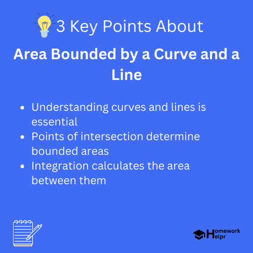 Area Bounded by a Curve and a Line