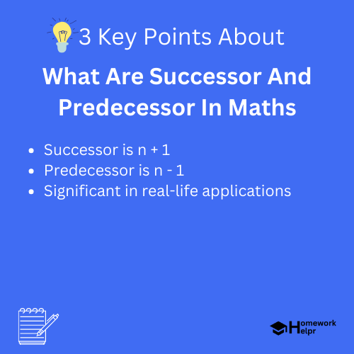 What Are Successor And Predecessor In Maths