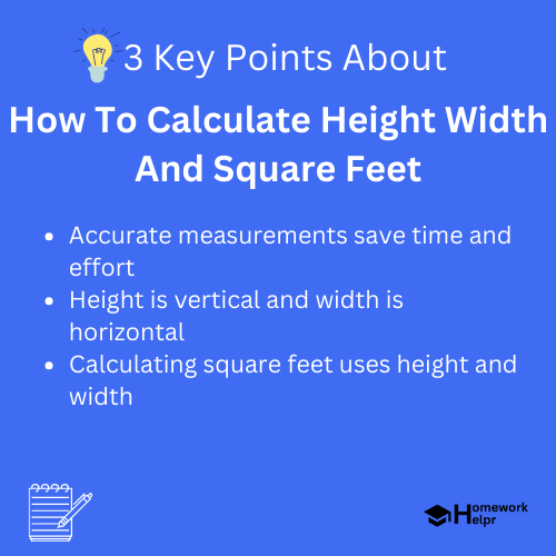 How To Calculate Height Width And Square Feet