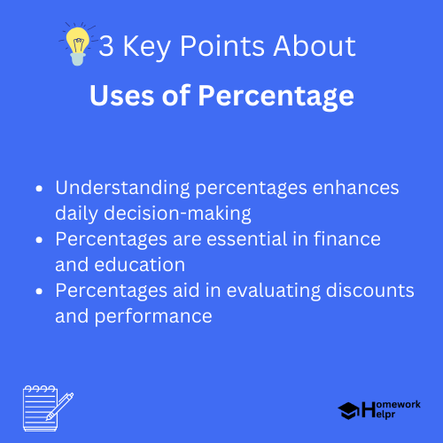 Uses of Percentage