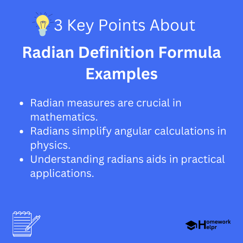 Radian Definition Formula Examples