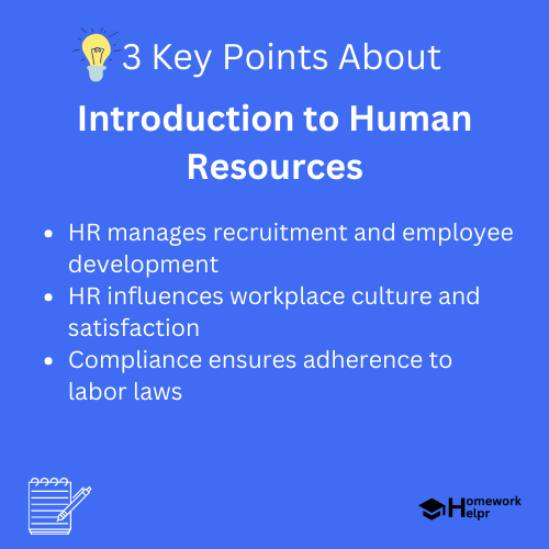 Introduction to Human Resources