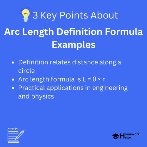 Arc Length Definition Formula Examples