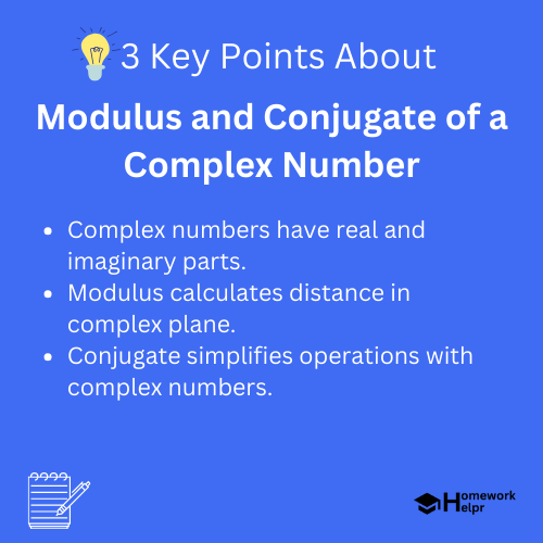 Modulus and Conjugate of a Complex Number