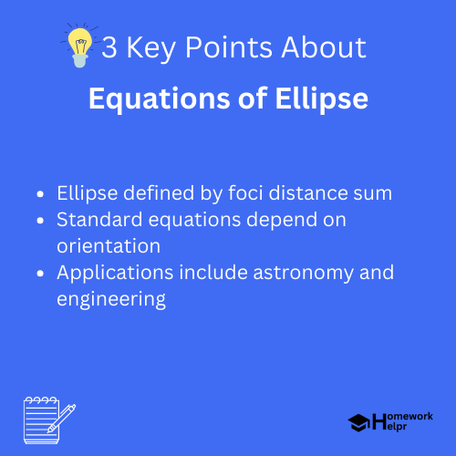 Equations of Ellipse