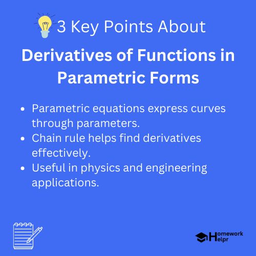 Derivatives of Functions in Parametric Forms