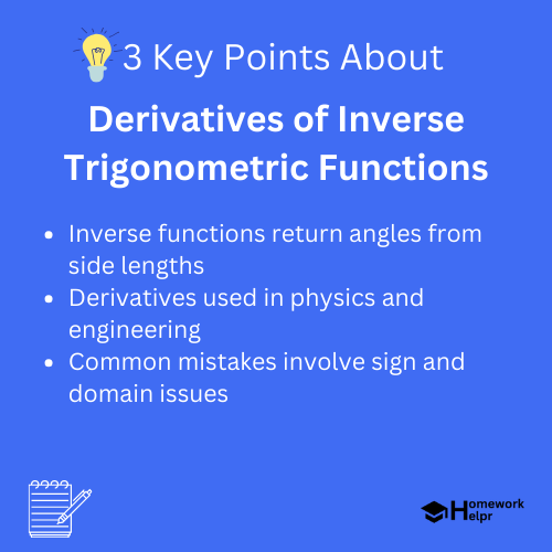 Derivatives of Inverse Trigonometric Functions